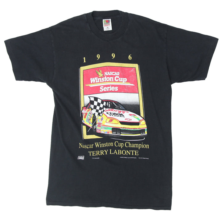 1996 Vintage Terry Labonte Nascar Winston Cup Champion T-Shirt Single Stitch Black L