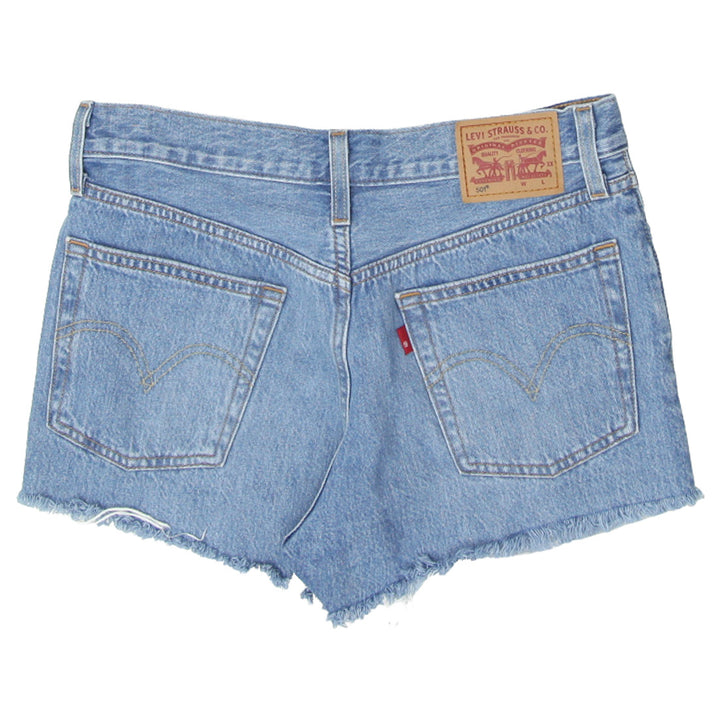 Ladies Levi Strauss # 501  Frayed Denim Shorts