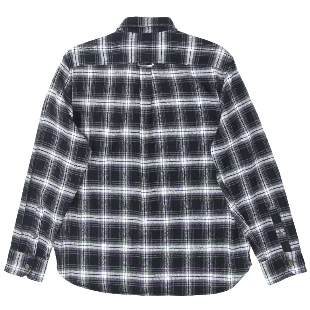 Mens Jachs New York Heavyweight Black & White Plaid Flannel Shirt