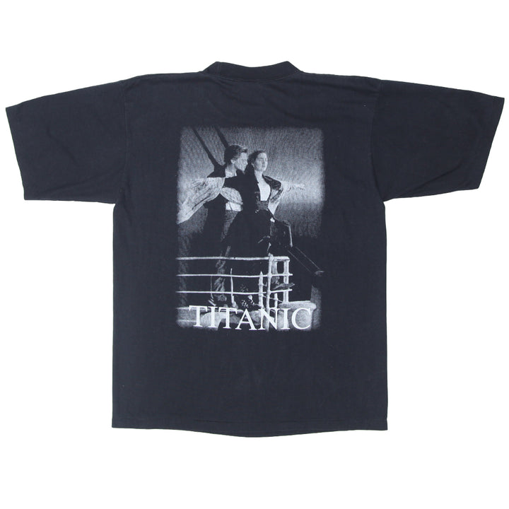 Vintage Titanic Movie T-Shirt Black Medium