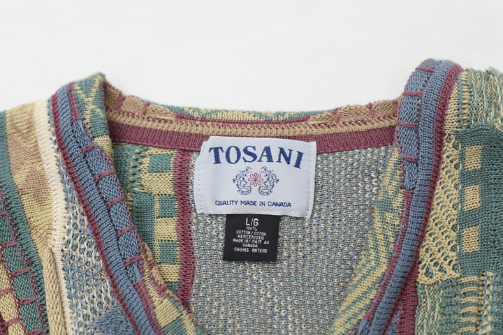 Tosani Coogi Style Mens Vintage Sweater