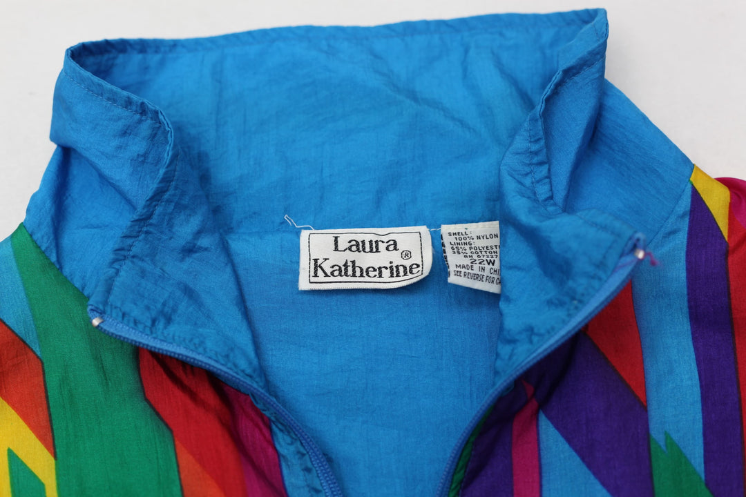 Vintage 90's Laura Katherine Full Zip Windbreaker Ladies  Jacket