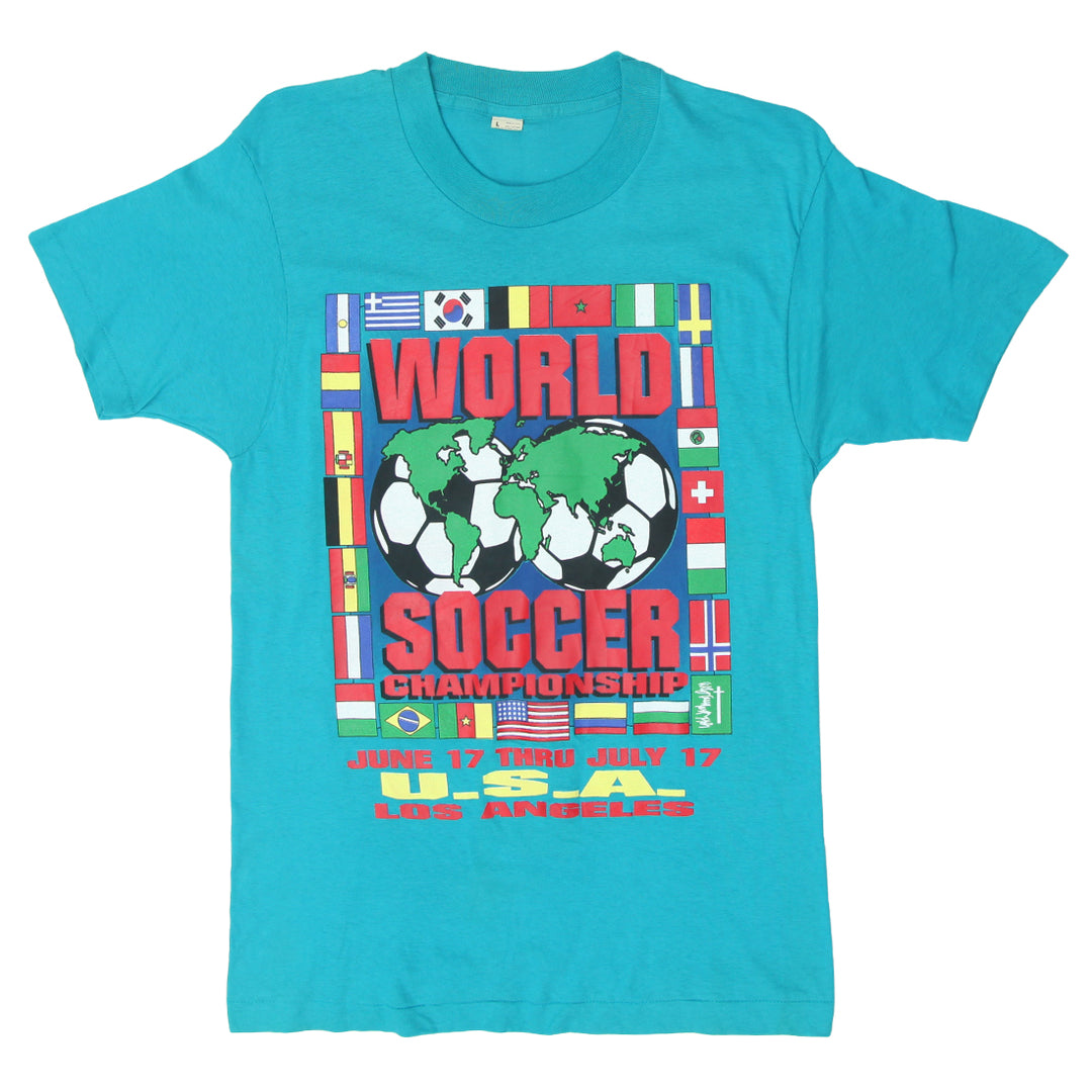 Vintage World Soccer Championship U.S.A. T-shirt Single Stitch Large