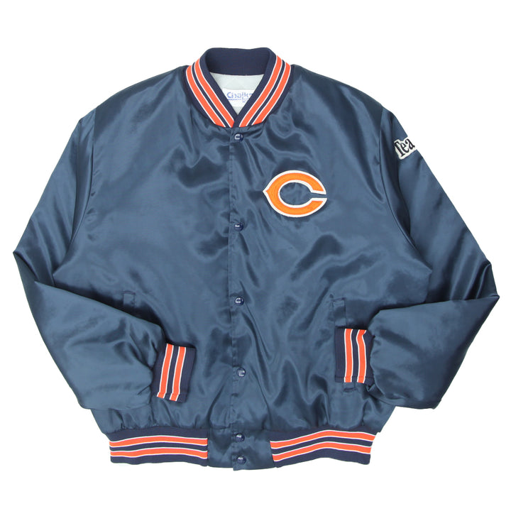 Chicago Bears Team NFL Mens Satin Vintage Bomber Jacket