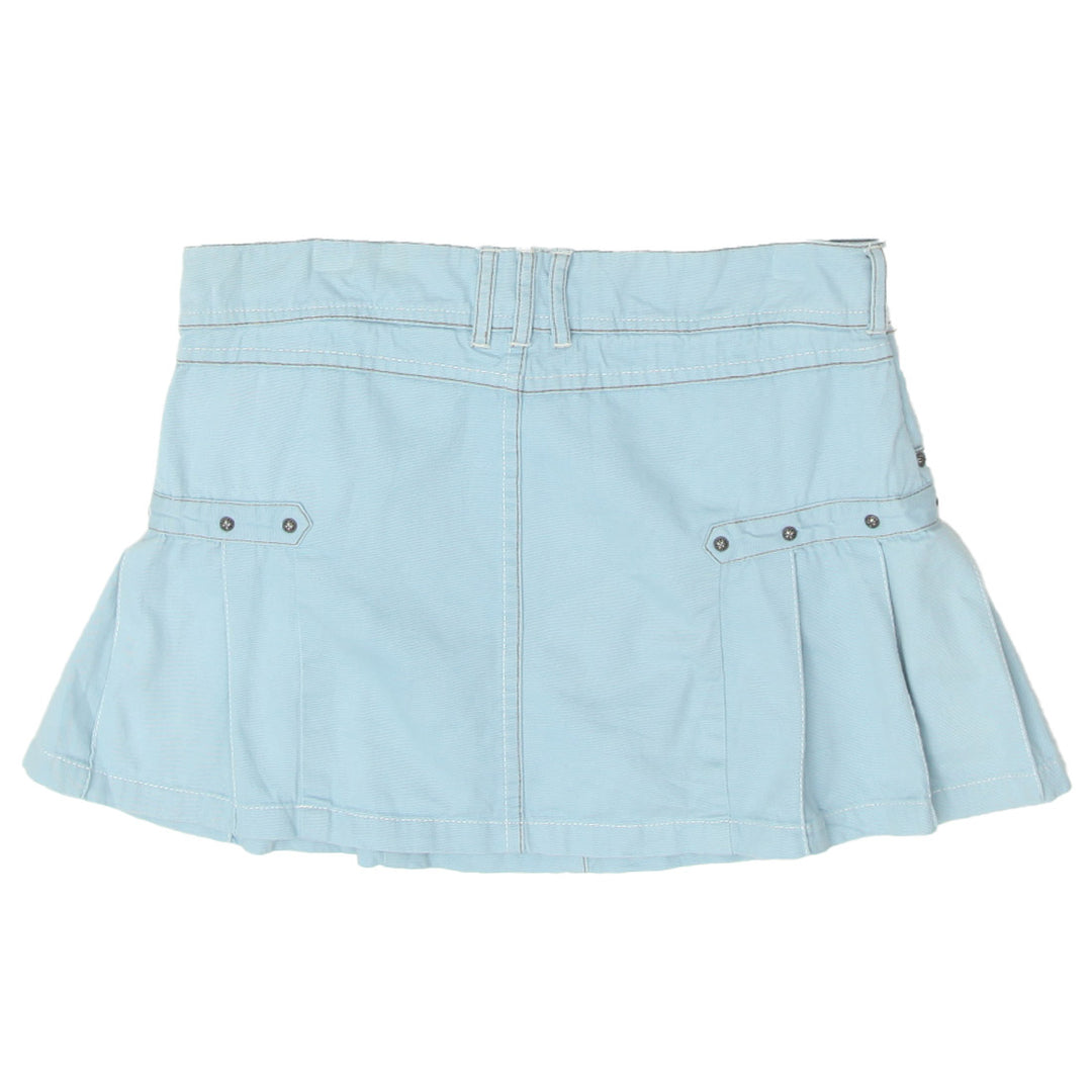 Ladies Buffalo Pleated Y2K Denim Mini Skirt