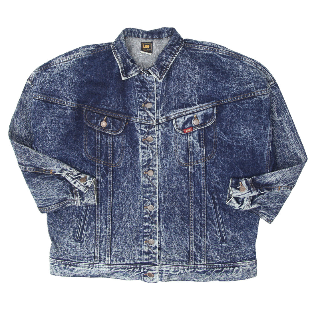 Button up store with denim jacket