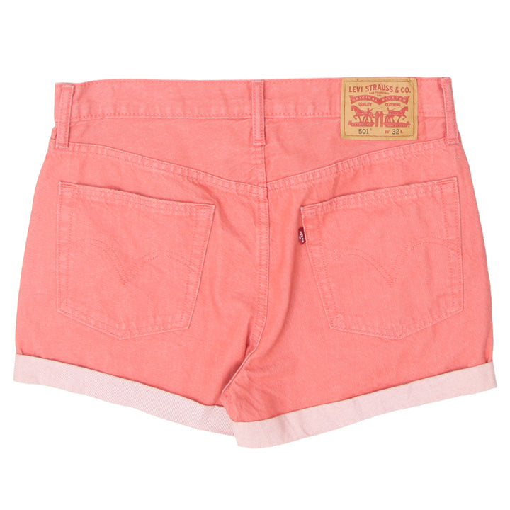 Ladies Levi Strauss # 501 Button Fly Cuff Denim Shorts