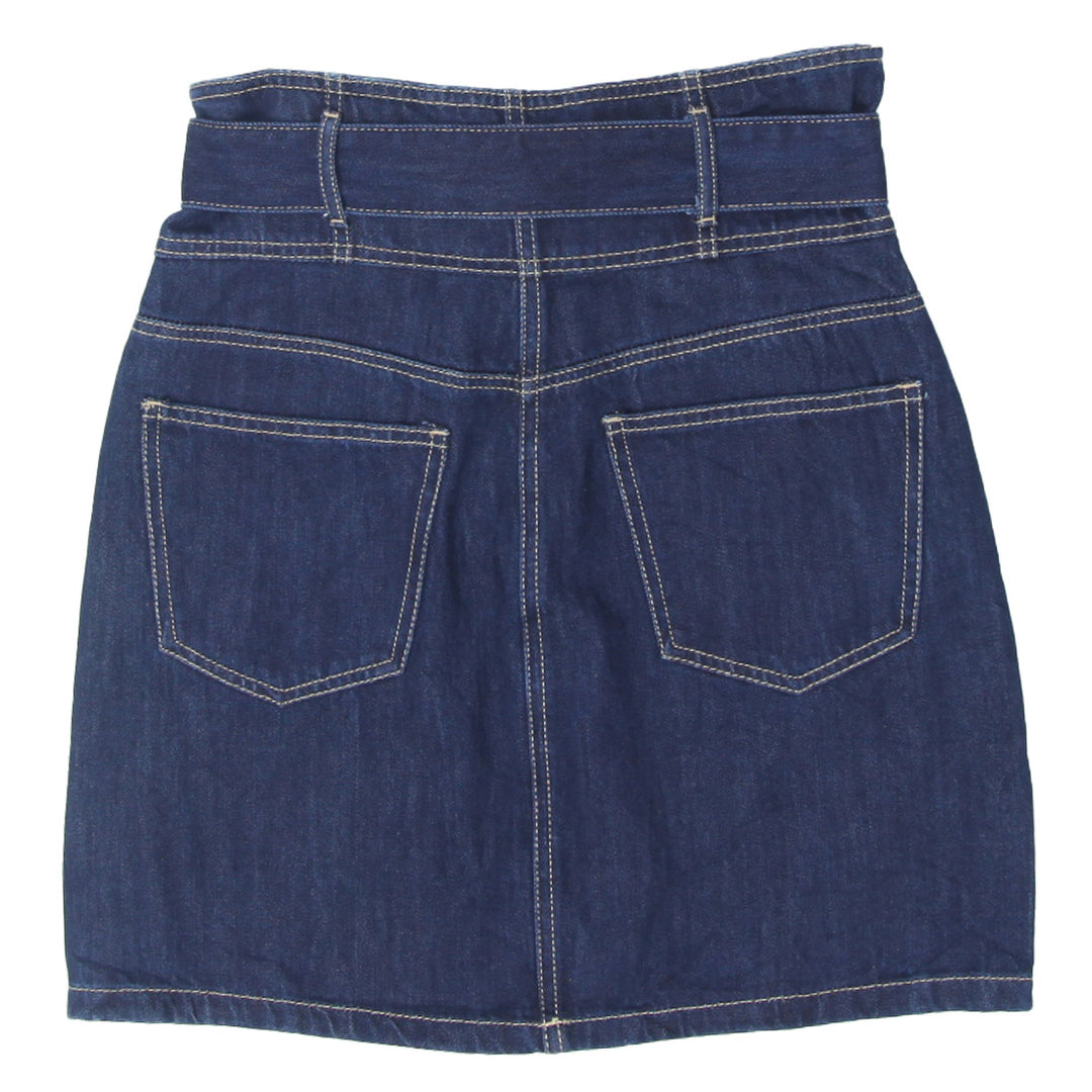 Ladies Belted Denim Mini Skirt