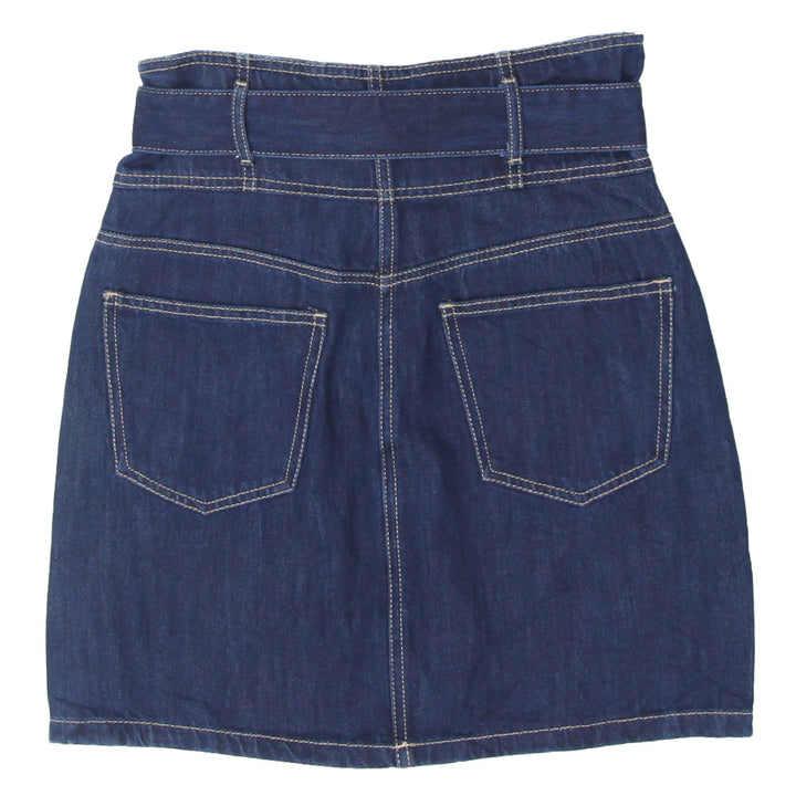 Ladies Dynamite Belted Denim Mini Skirt