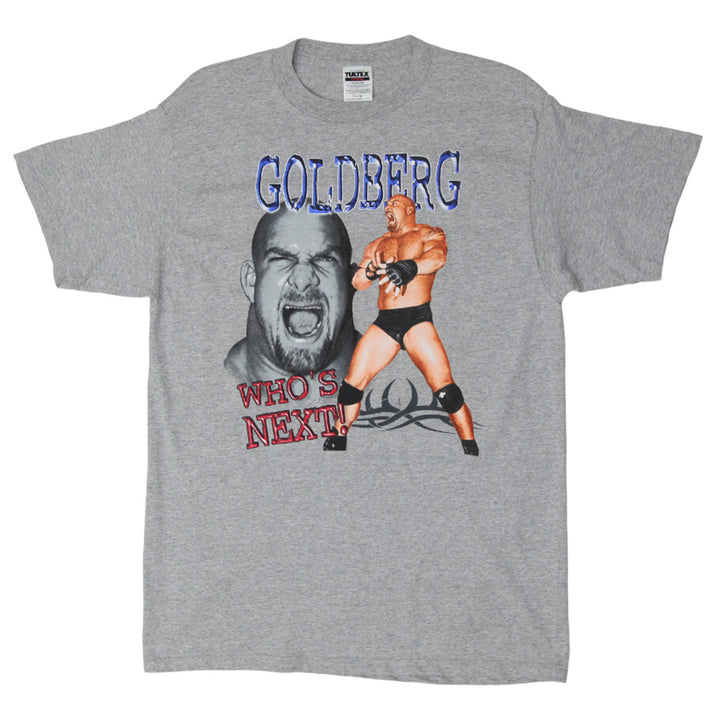 Vintage Goldberg Who's Next Wrestler T-Shirt Gray Tultex XL