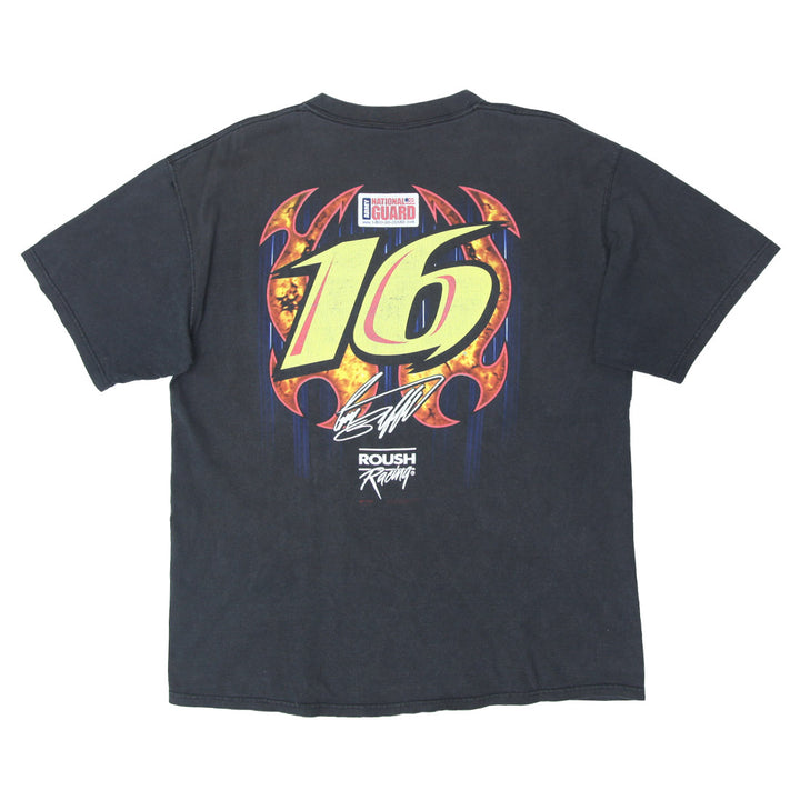 Vintage Greg Biffle # 16 Nascar Roush Racing  T-Shirt Black Chase Authentics