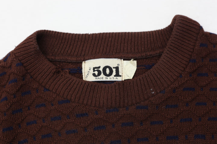 Start At 501 Knitted Vintage Sweater Made In USA