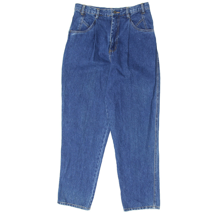 Ladies High Waist Pleated Slouchy Denim Pants