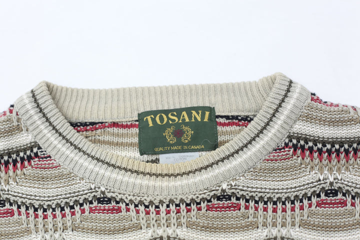 Tosani Knitted Coogi Style Vintage Sweater
