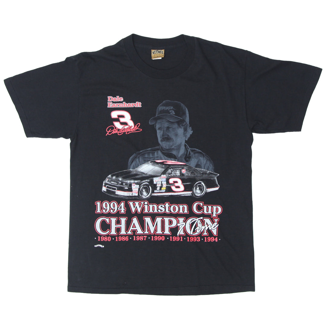 1994 Vintage Dale Earnhardt Nascar Winston Cup Champions T-Shirt Made In USA Black L