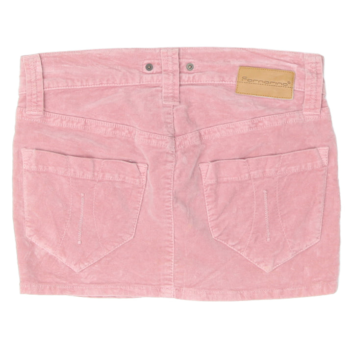 Ladies Fornarina Y2k Stretch Velour Mini Skirt