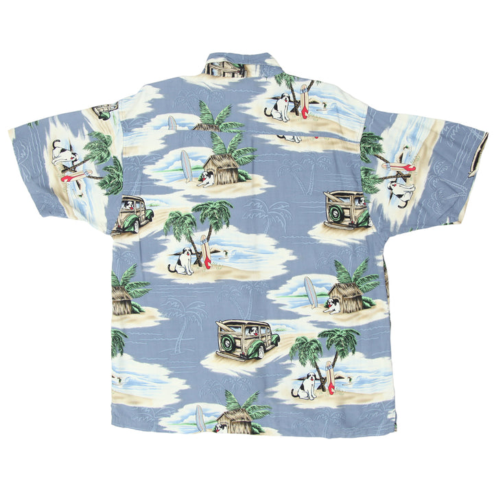 Mens Big Dogs Island Surf Hawaiian Shirt