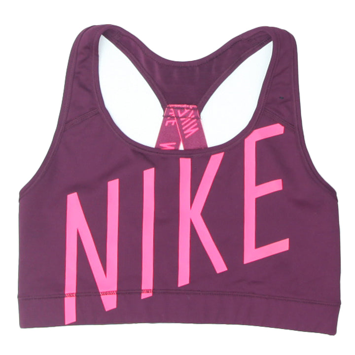 Ladies Nike Spell Out Racerback Sports Bra