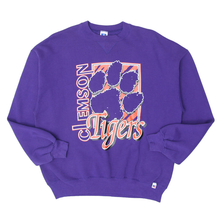 Vintage Russell Athletic Clemson Tigers Crewneck Sweatshirt Made In USA