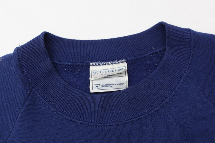 Vintage Fruit of the Loom Navy Crewneck Sweatshirt Made In USA