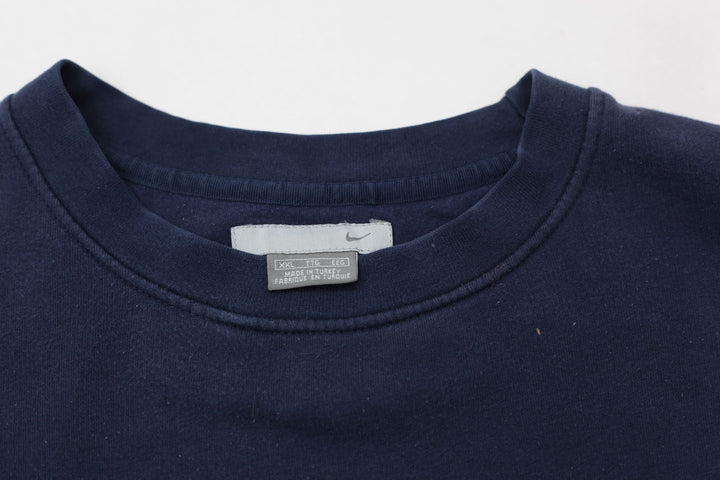 Vintage Nike Swoosh Embroidered Navy  Crewneck Sweatshirt