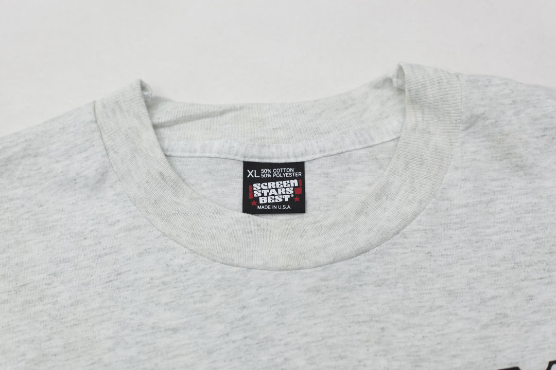 Vintage Buffalo Bills AFC Champion T-Shirt Single Stitch Made In USA Gray XL