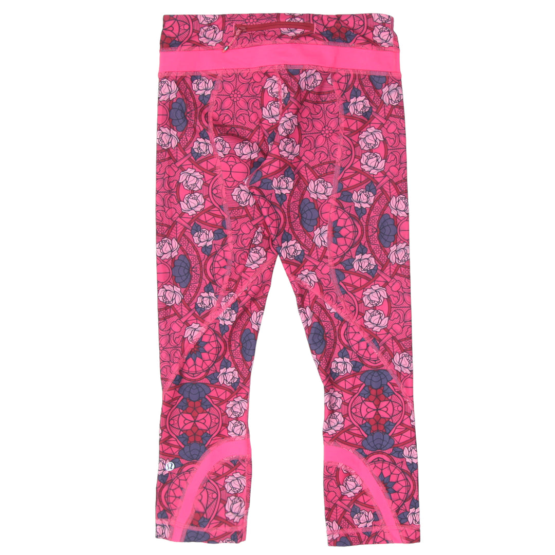 Ladies Lululemon Printed Capri Workout Pants