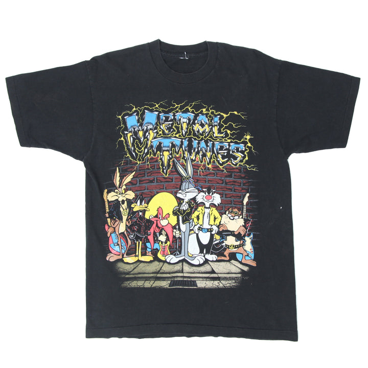 90's Vintage Looney Tunes Characters Metal Tunes T-Shirt Single Stitch Black