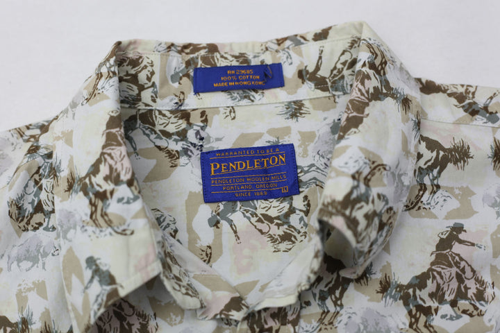 Vintage Pendleton Woolen Mills Printed Mens Long Sleeve Shirt