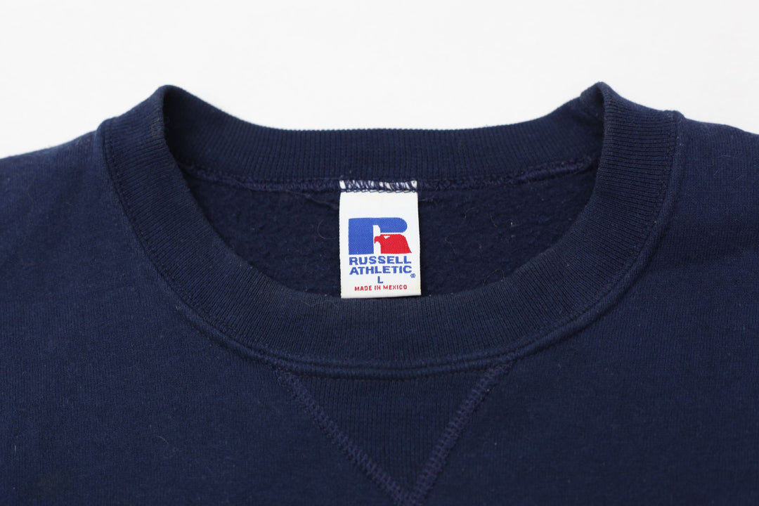 Men's Russell Athletic Plain Navy Crewneck Sweatshirt