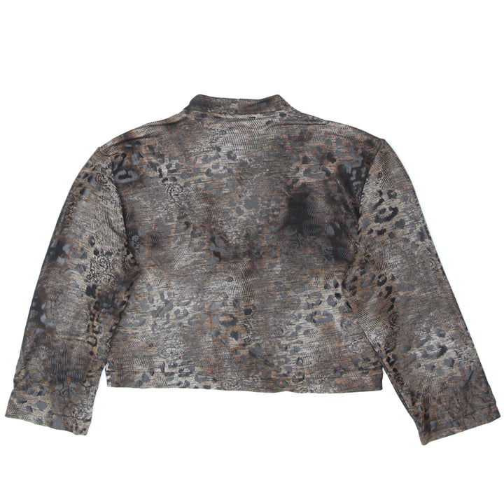 Ladies Printed 3/4 Sleeve Crop Top