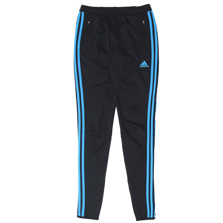 Ladies Adidas Blue Stripes Black Skinny Track Pants