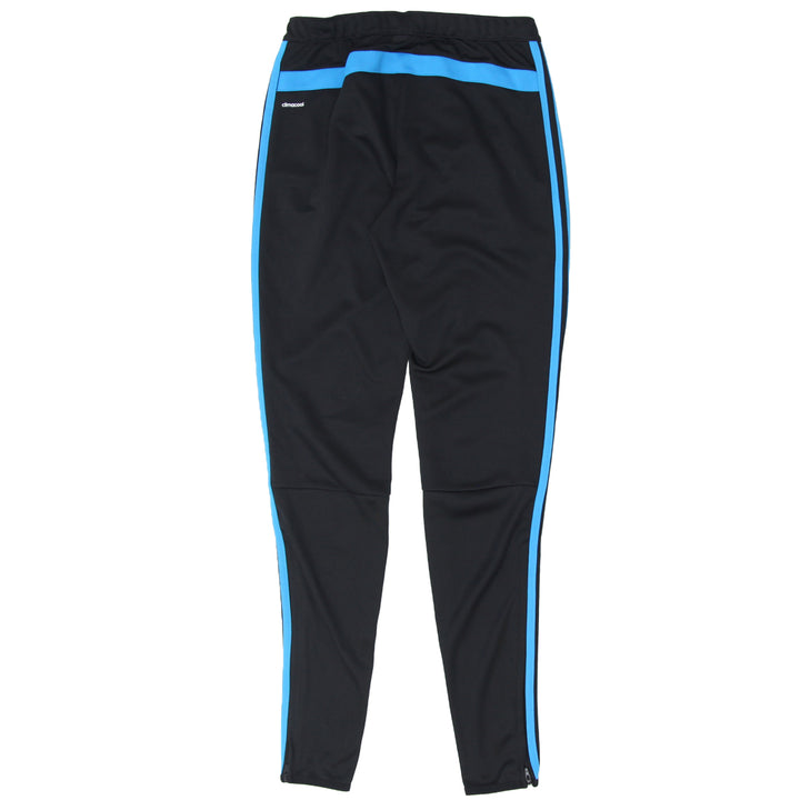 Ladies Adidas Blue Stripes Black Skinny Track Pants