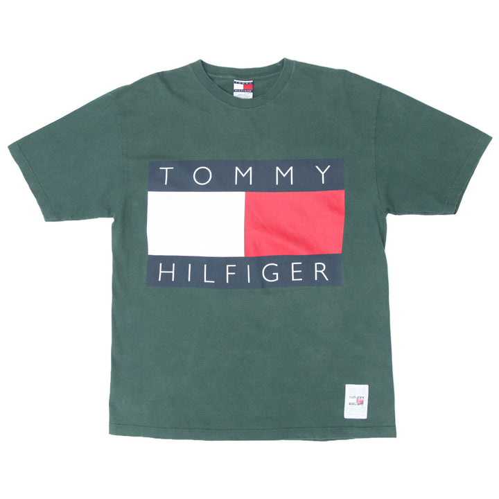 Vintage Tommy Hilfiger Crewneck T-Shirt Green XL