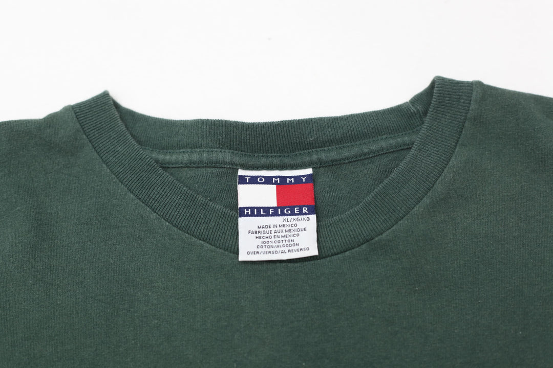 Vintage Tommy Hilfiger Crewneck T-Shirt Green XL