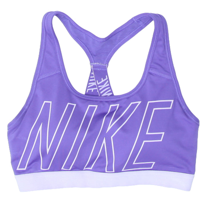 Ladies Nike Dri-Fit Spell Out Racerback Padded Sports Bra