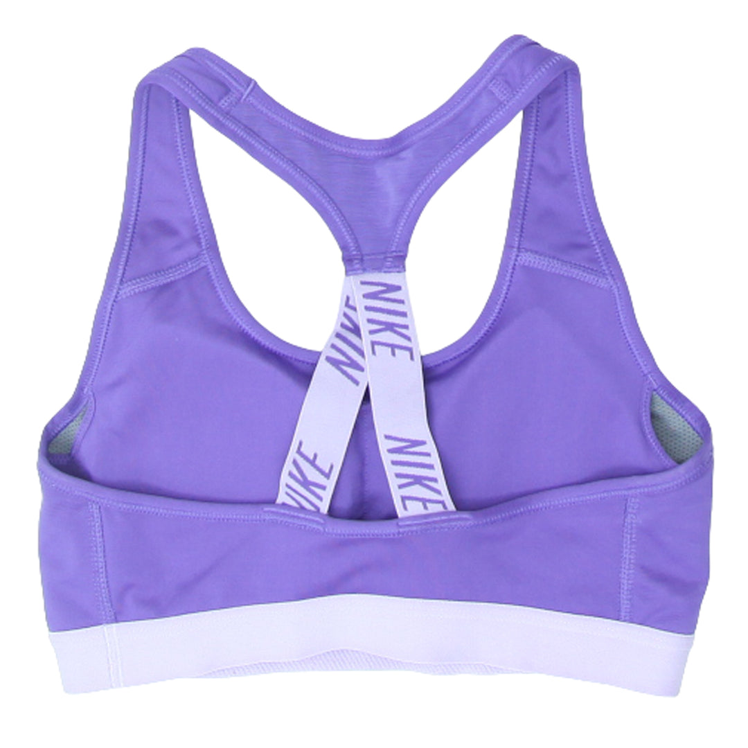 Ladies Nike Dri-Fit Spell Out Racerback Padded Sports Bra