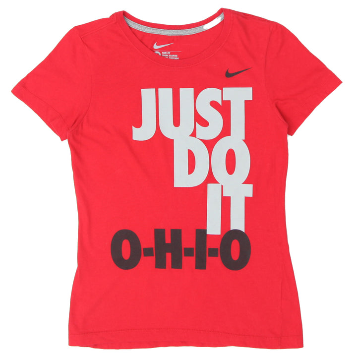 Ladies Nike Slim Fit Just Do It Ohio State T-Shirt