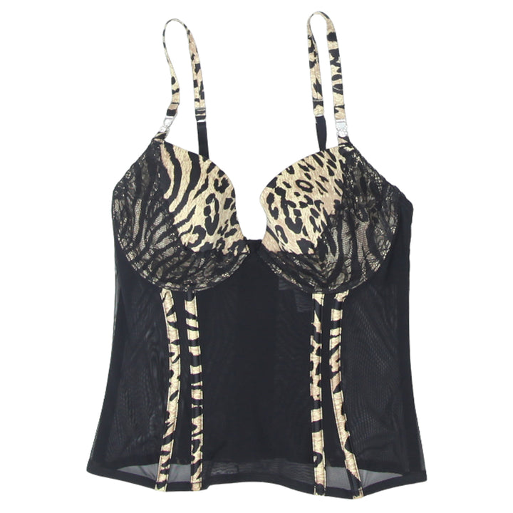 Ladies La Senza Leopard Print Padded Corset