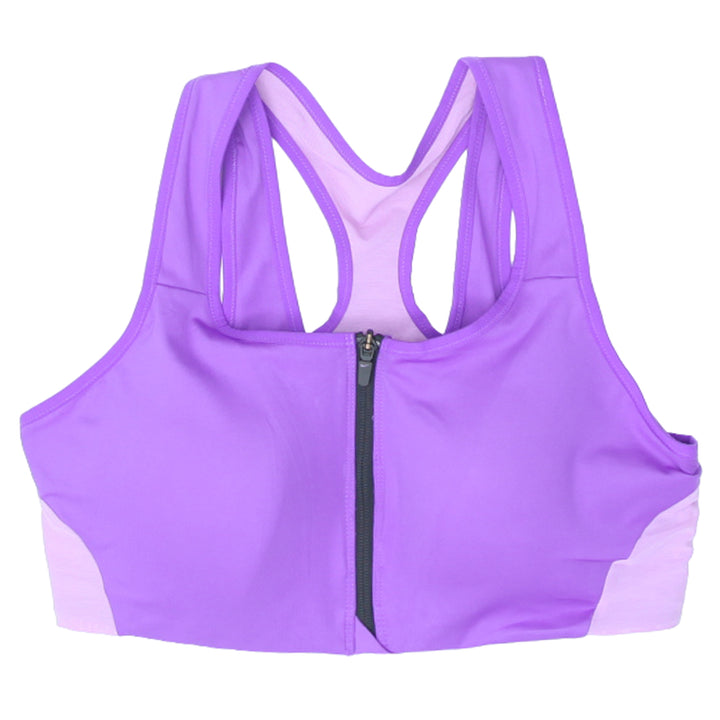 Ladies Nike Front Zip Racerback Padded Sports Bra