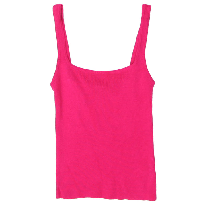 Ladies Pink Sleeveless Crop Top