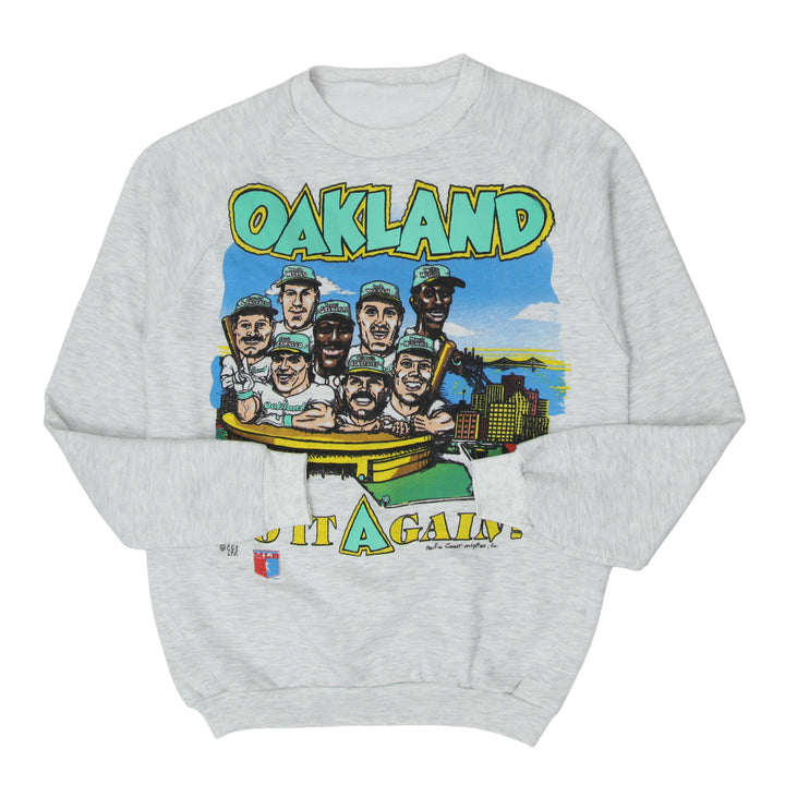 Vintage Oakland Athletics MLB Do It Again Caricature Sweatshirt