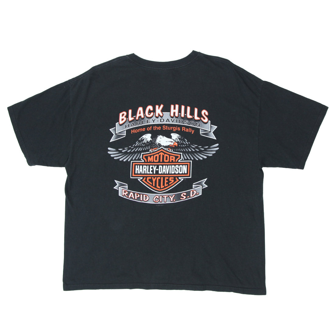 2005 Vintage Harley Davidson Sturgis Black Hills Rally T-Shirt Made In USA  Black 2XL