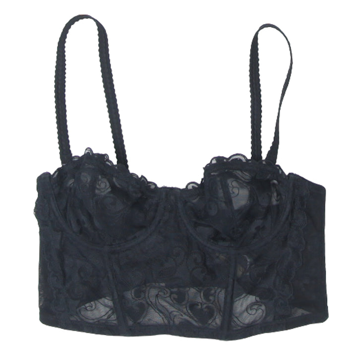 Y2K Ladies Gilligan O' Malley Black Lace Bralette/Corset