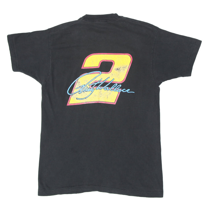 Vintage Rusty Wallace 2 Hot To Clock Nascar T-Shirt S. Stitch Made In USA Black L