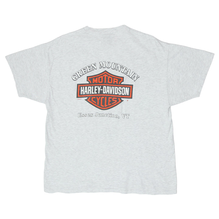 Vintage Harley Davidson Green Mountain Pocket T-Shirt Made in USA Gray XL