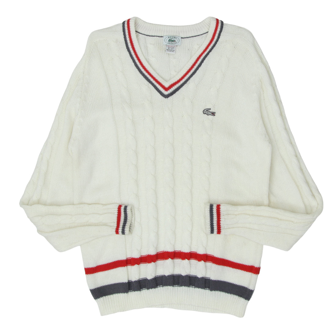 Vintage IZOD Lacoste V Neck Sweater Youth Boys Fashion Rerun Vintage