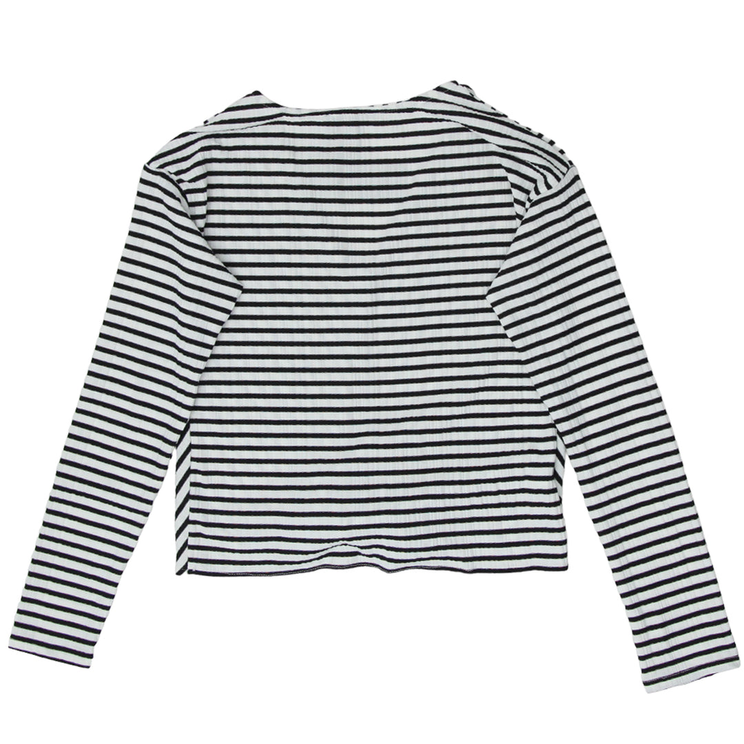 Ladies Front Tie Long Sleeve Top