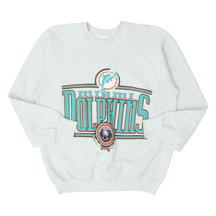 Vintage Fruit of the Loom NFL Miami Dolphins Crewneck Sweatshirt Made In USA