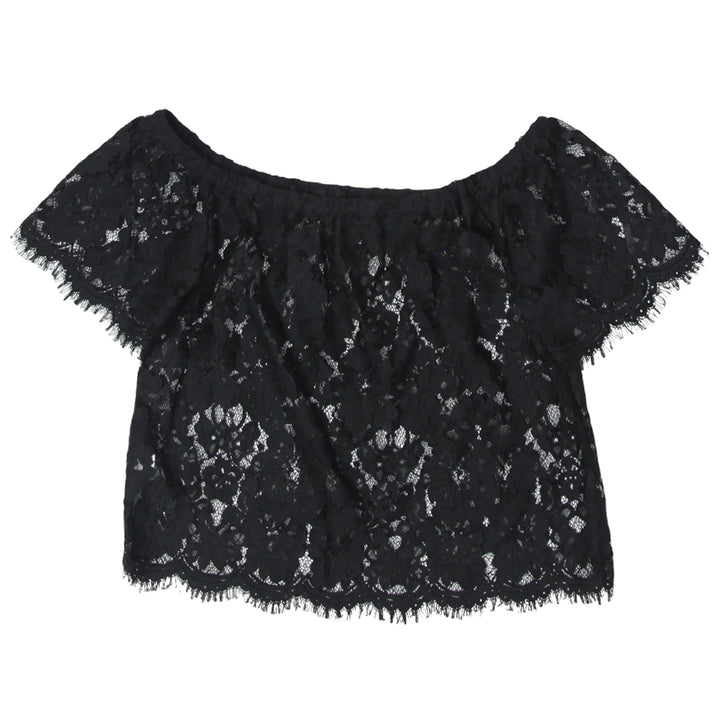 Ladies Bebe Black Lace Top